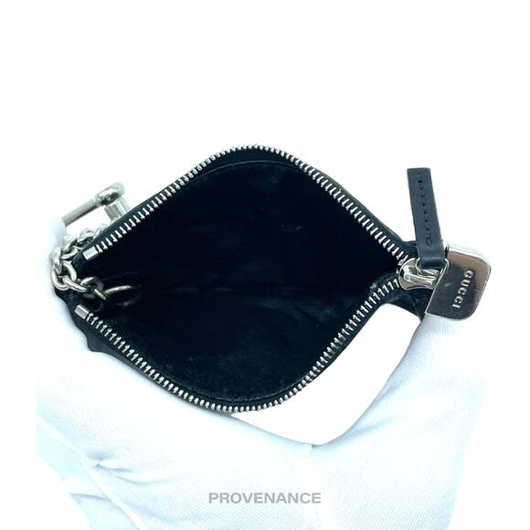 🔴 Gucci Key Pouch Cles - Black Diamante Leather - Picture 5 of 6